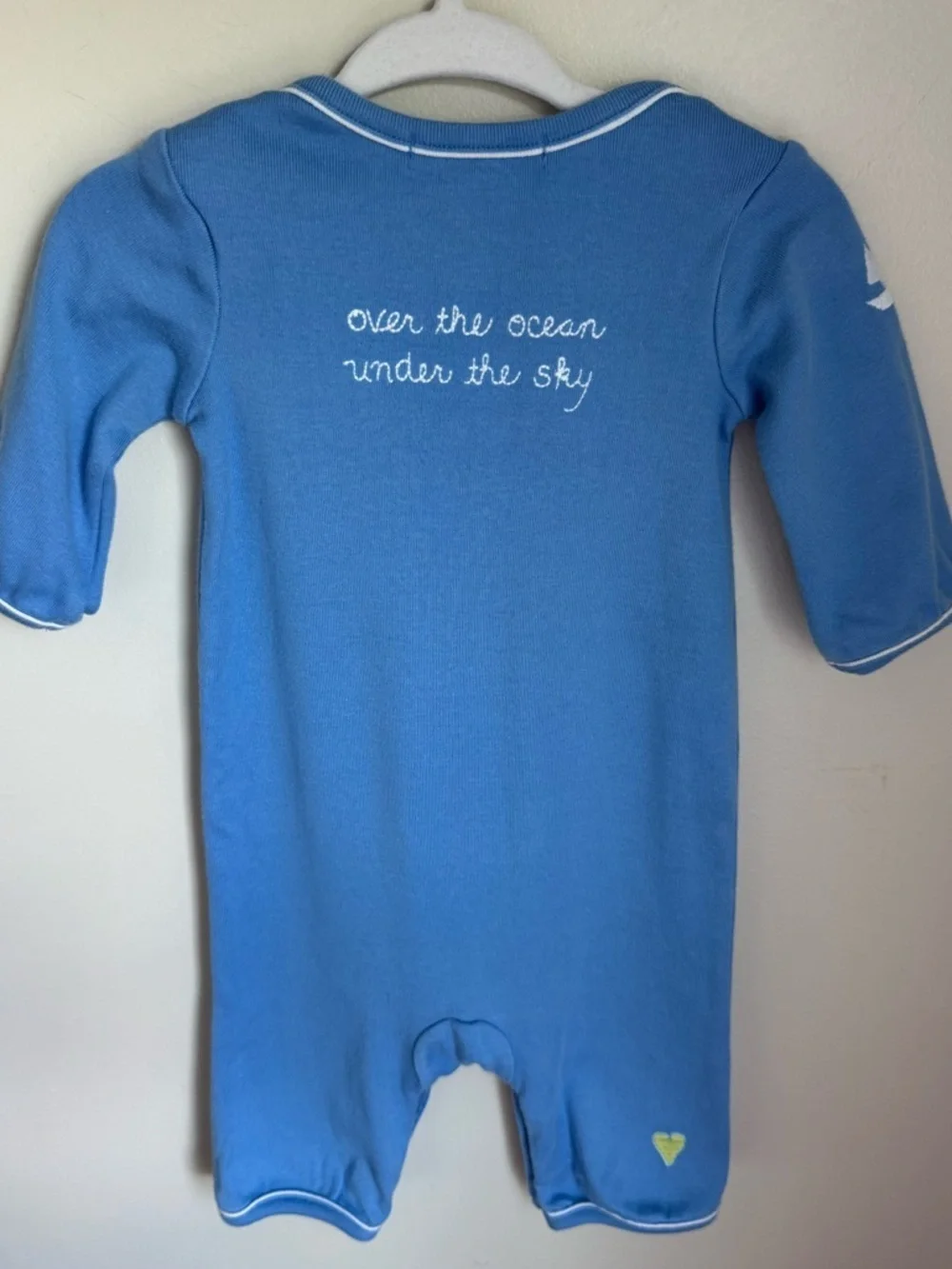 Pottery Barn Kids Nautical Blue Romper Size 0-3M